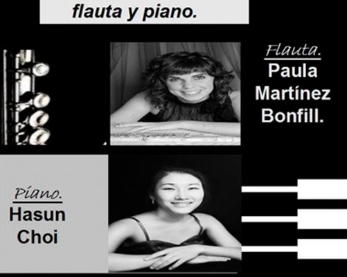 Concierto de flauta y piano en Blancas y negras