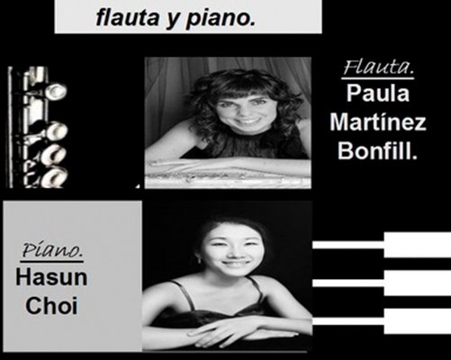 Concierto de flauta y piano en Blancas y negras